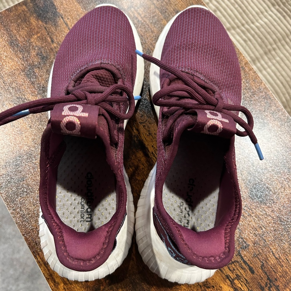 Women’s Adidas Burgundy Athletic Sneakers- Size 9